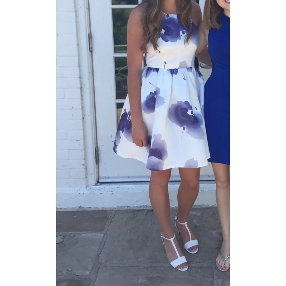 “Kissing in Paris” Halter Floral Backless Dress - Picture 8 of 13